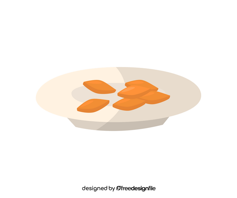 Tunisian pine nuts on a plate clipart