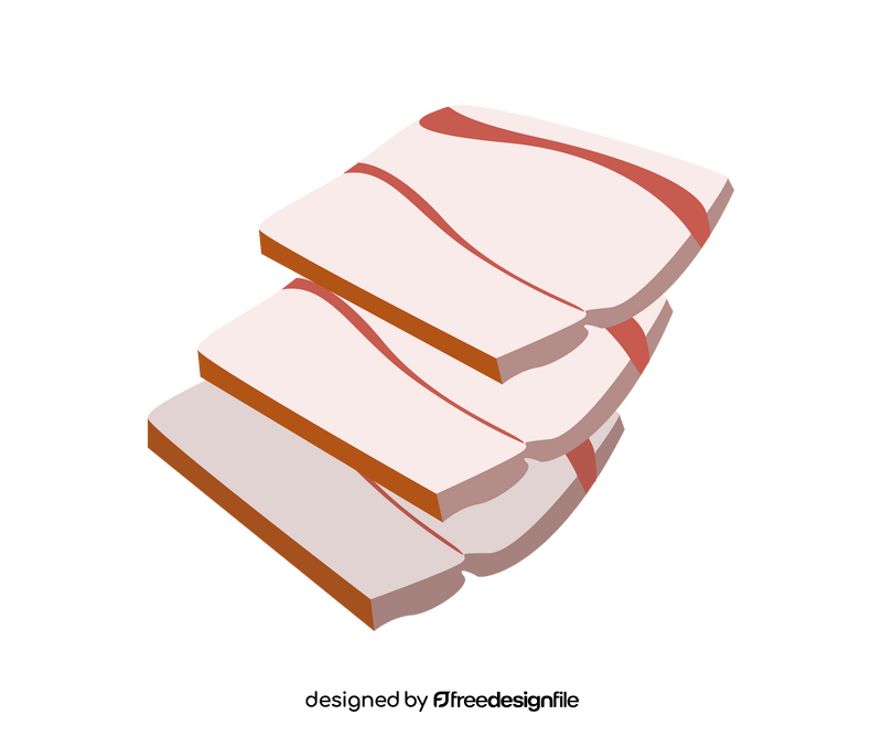 Animal fat slices clipart