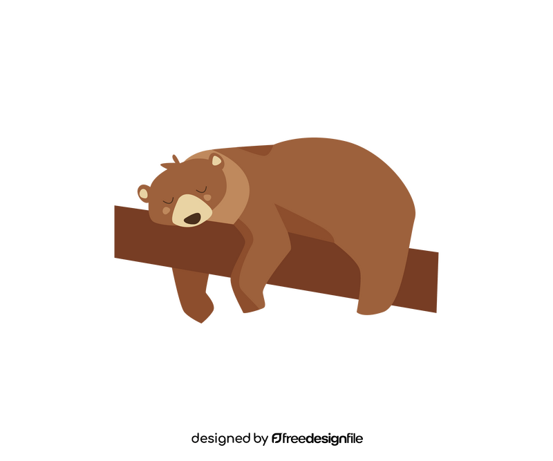 Cartoon sleeping bear clipart