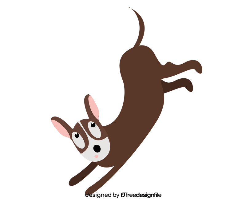 Running dog illustration clipart