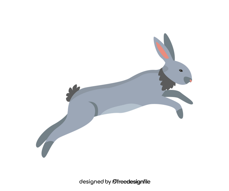 Jumping hare clipart