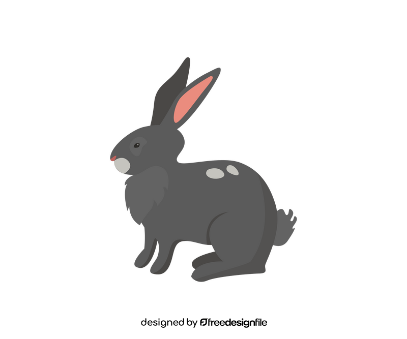 Dark hare, jackrabbit clipart