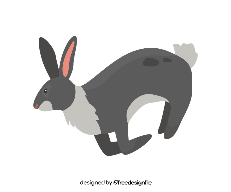 Running jackrabbit, hare clipart