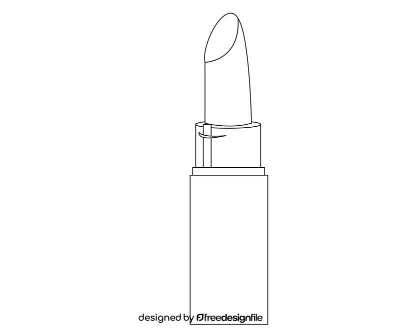 Cartoon cosmetics lipstick black and white clipart