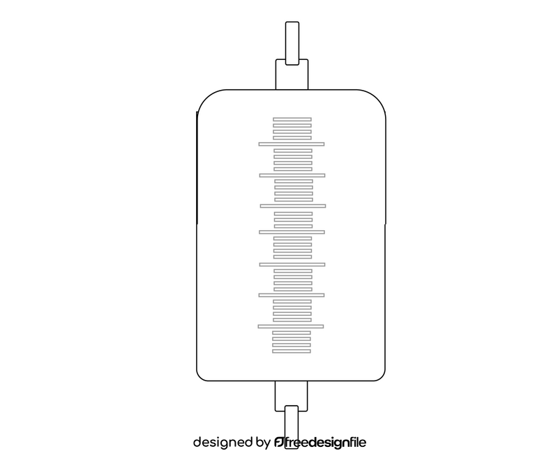 Blood bag illustration black and white clipart