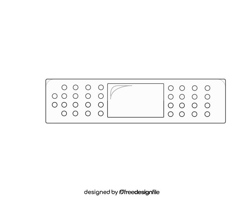 Medical plaster drawing black and white clipart