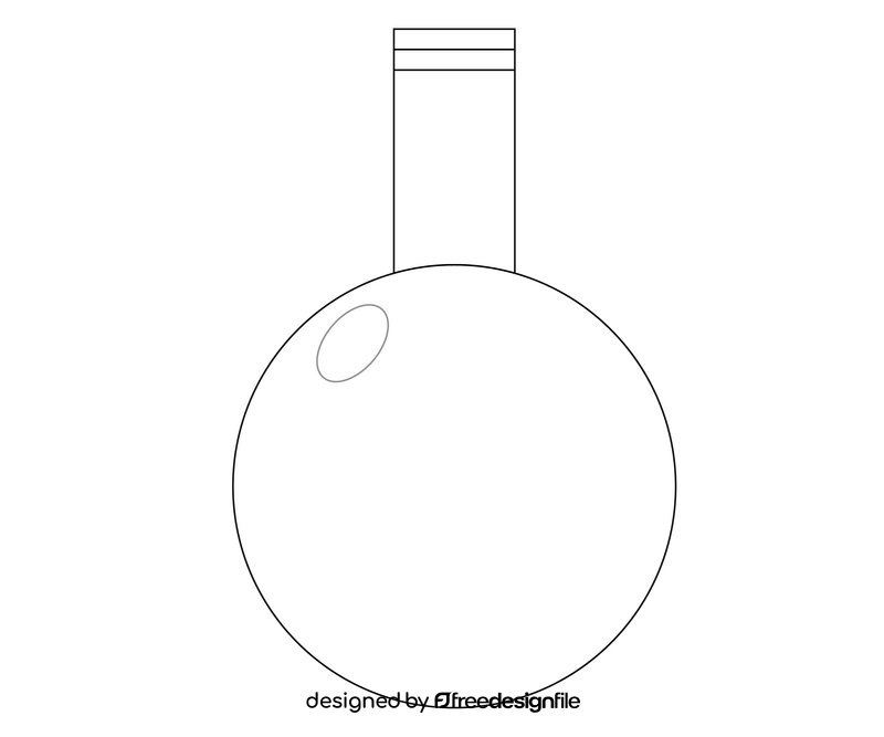 Chemistry flask black and white clipart