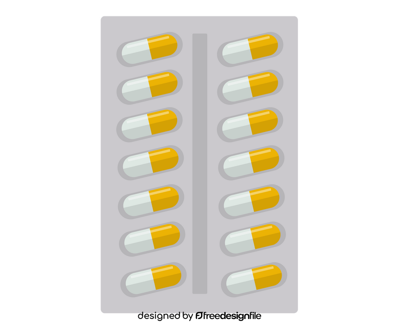 Free pills blister packs clipart