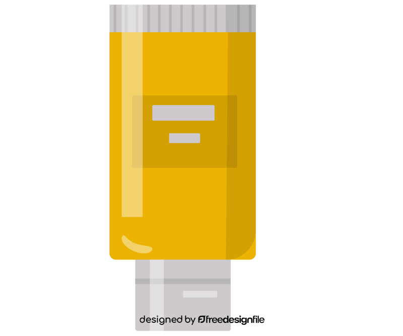 Cartoon bottle for pills clipart