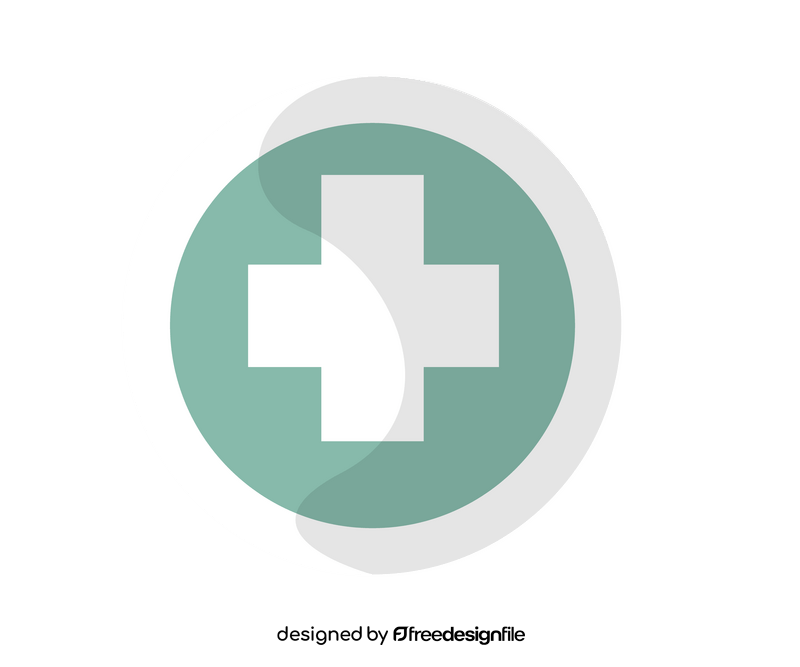 Cartoon medical cross symbol clipart