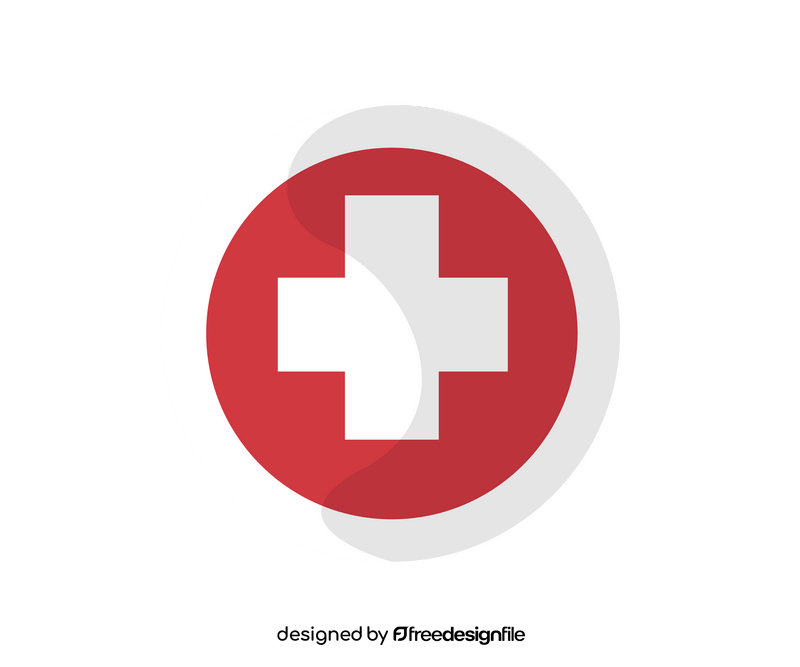 Medical cross symbol illustration clipart