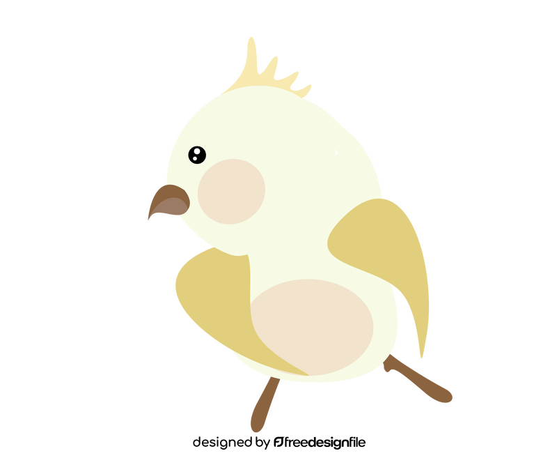 Light yellow parrot drawing clipart