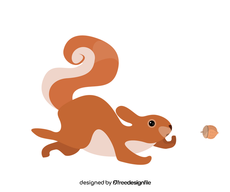 Free squirrel with nuts clipart