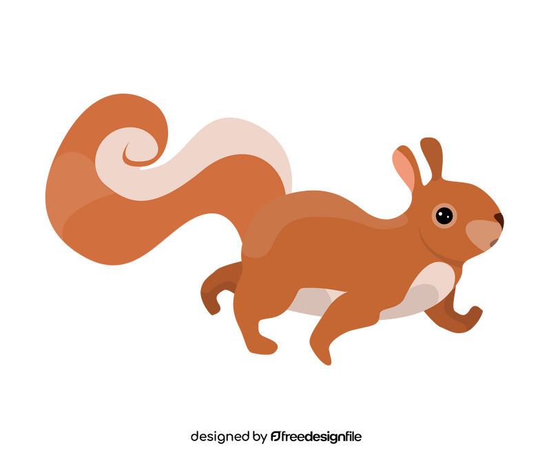 Cartoon squirrel walking clipart