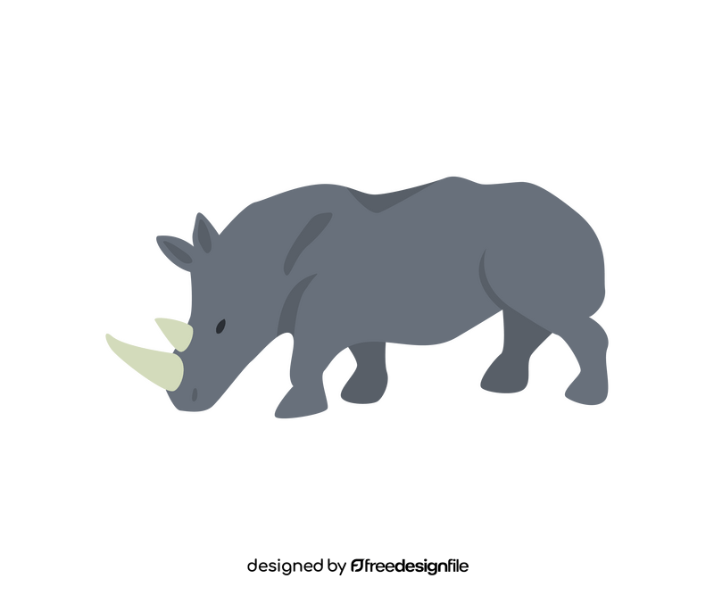 Cartoon rhinoceros clipart