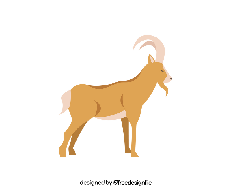 Cartoon mountain goat clipart