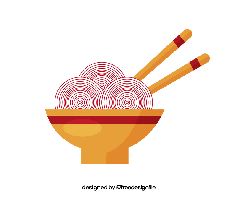 Chinese noodles and sticks clipart