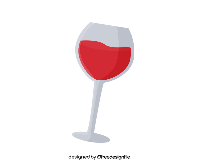Glass of wine drawing clipart