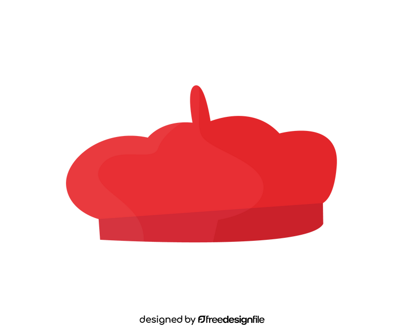 Red french beret clipart