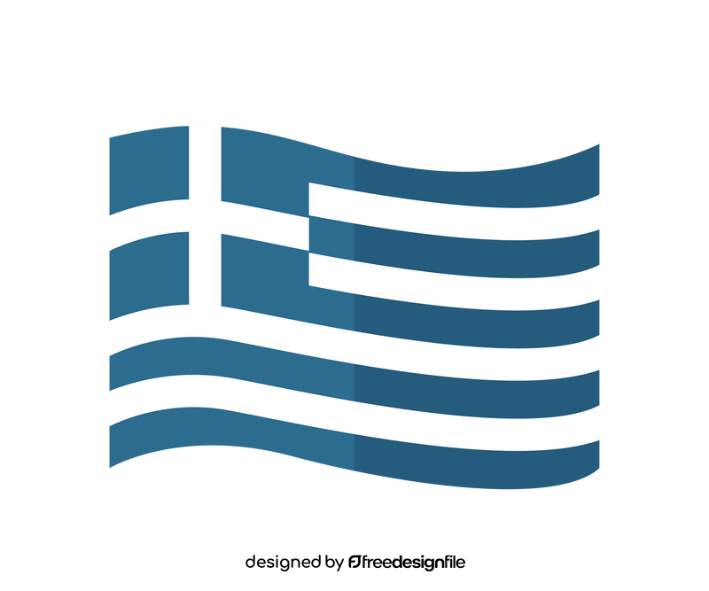 Greece flag illustration clipart