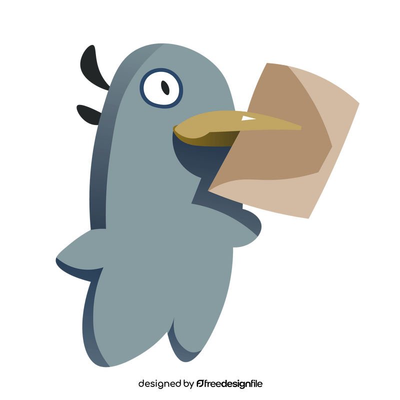 Pigeon with letter clipart