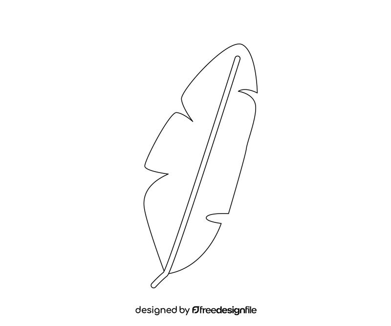 Cartoon tree leaf black and white clipart