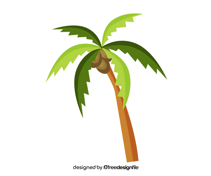 Cartoon palm tree clipart vector free download
