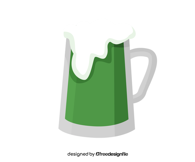 Glass of Irish beer clipart