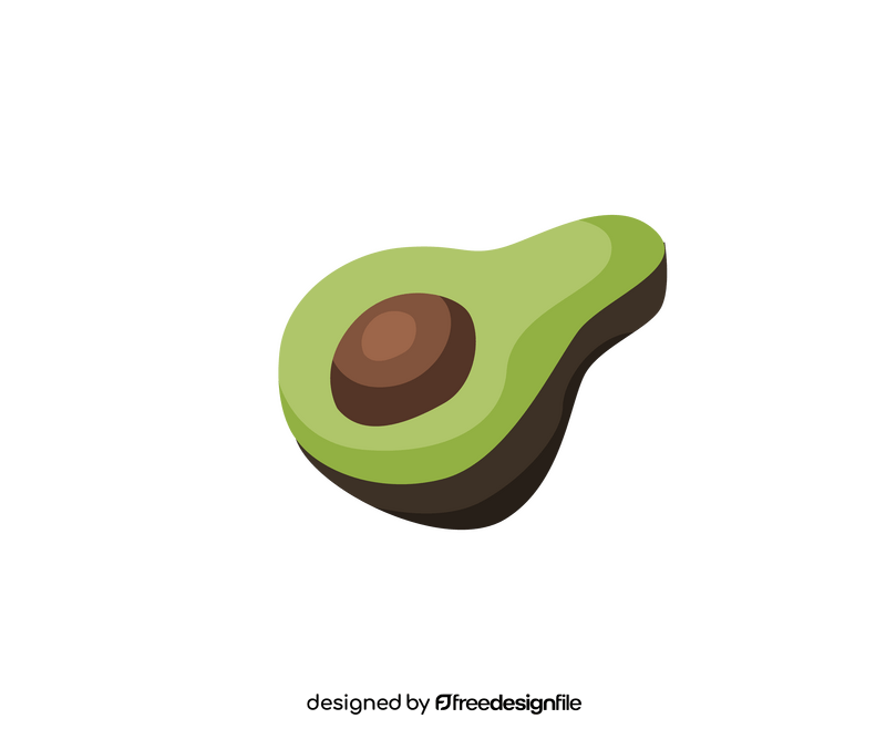 Cartoon avocado slice clipart