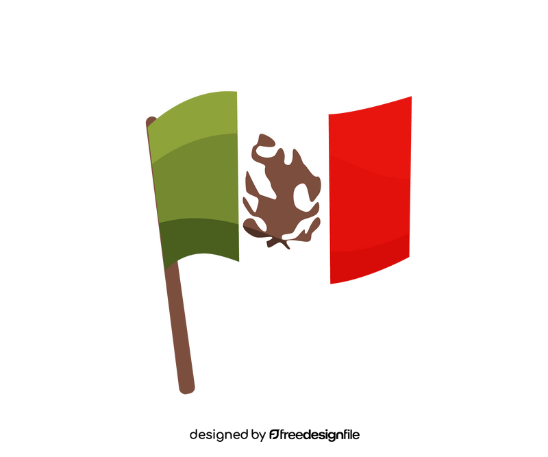 Mexico flag drawing clipart