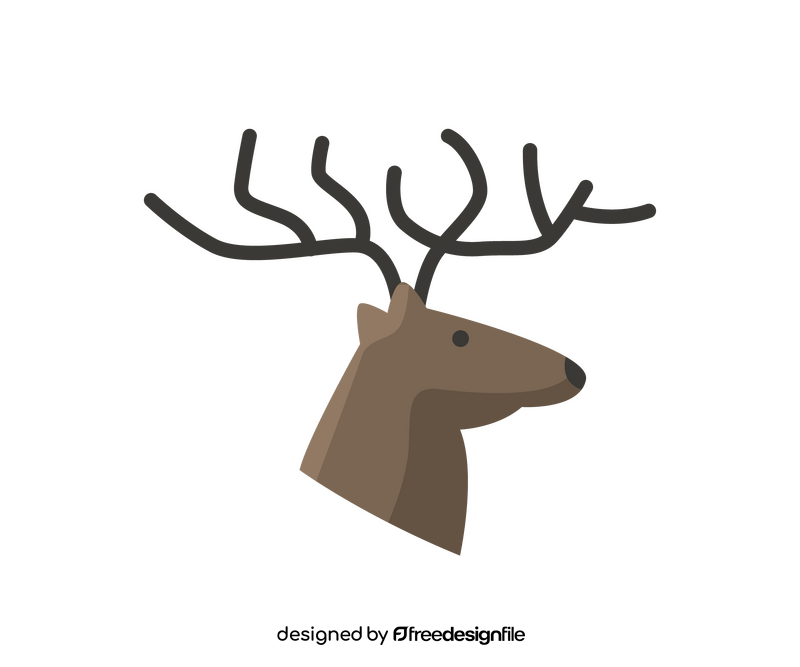 Deer head illustration clipart