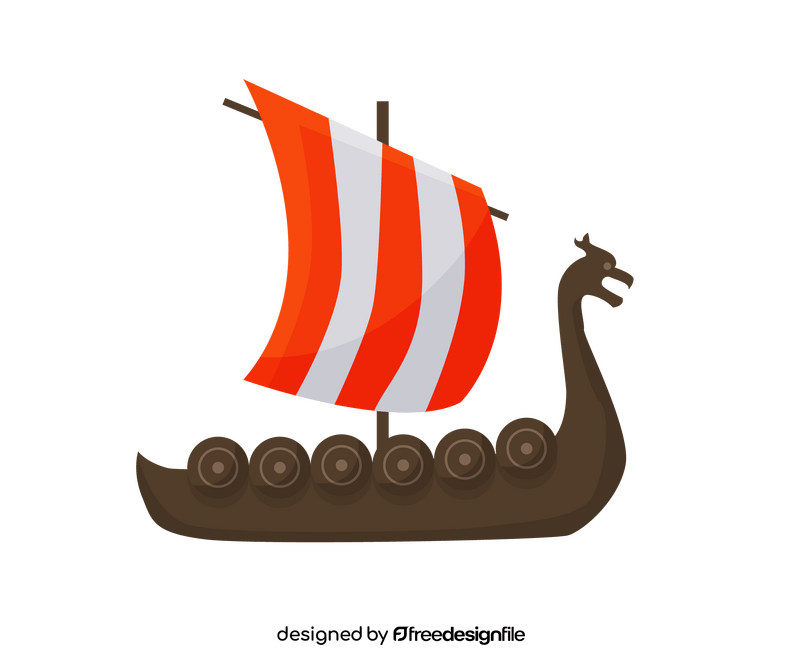 Norway viking ship clipart