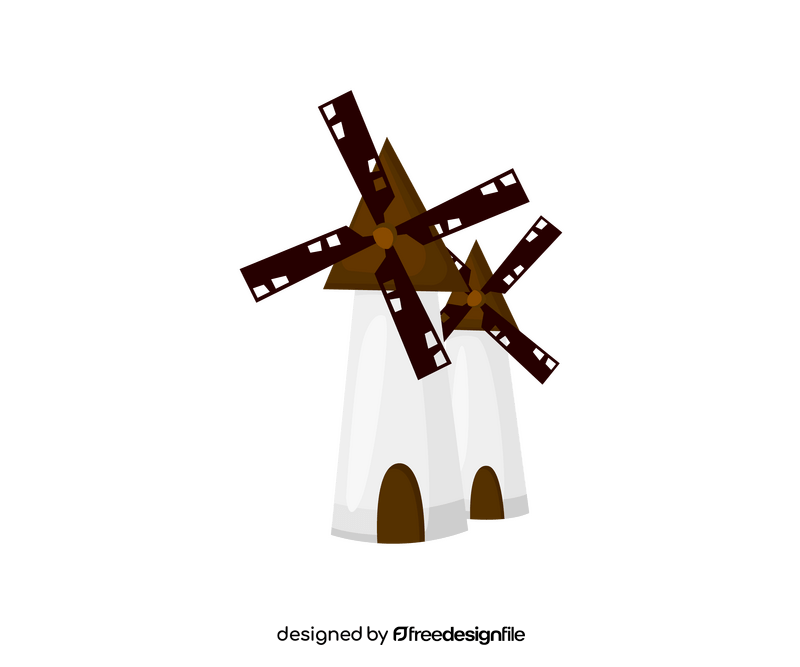 Spanish mills drawing clipart