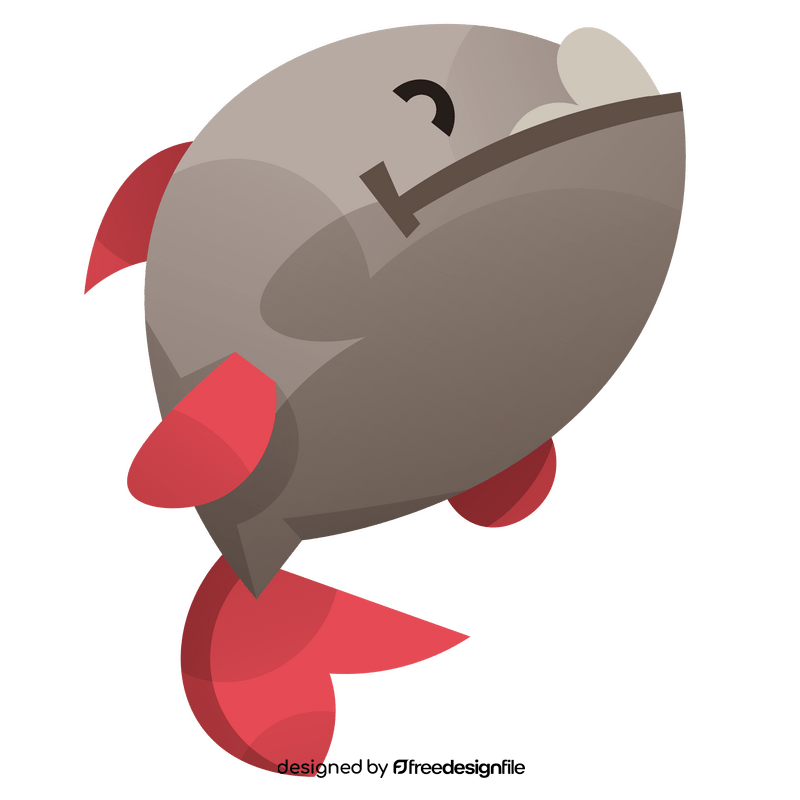Cartoon piranha happy clipart