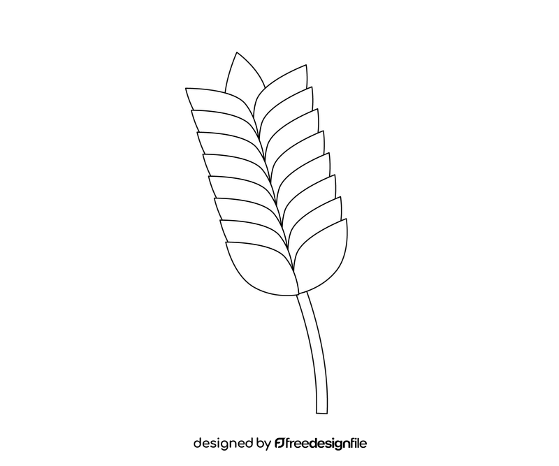 Wheat free black and white clipart