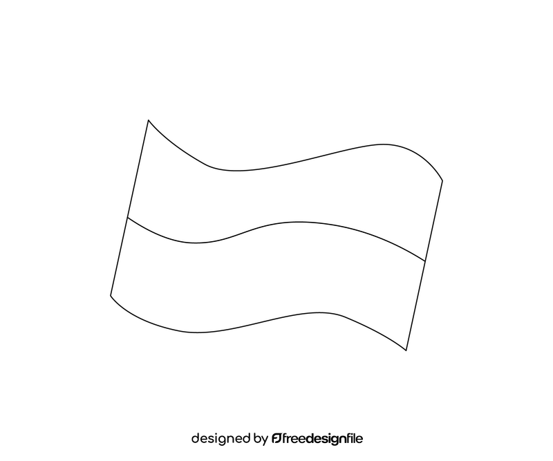 Ukraine flag black and white clipart