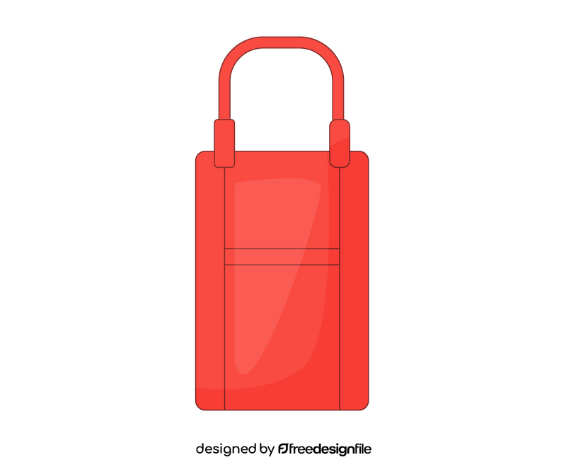 Red girls bag clipart
