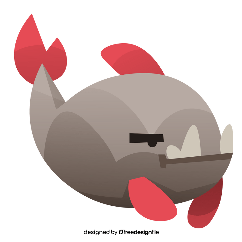 Piranha annoyed clipart