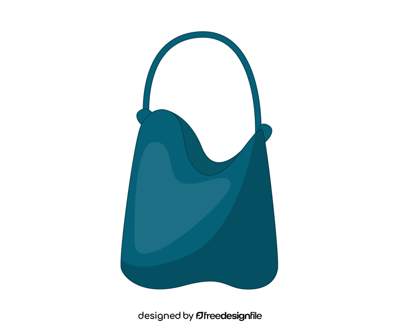 Blue hobo bag clipart