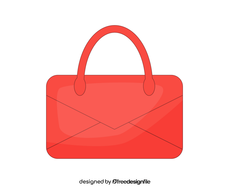 Red envelope bag drawing clipart