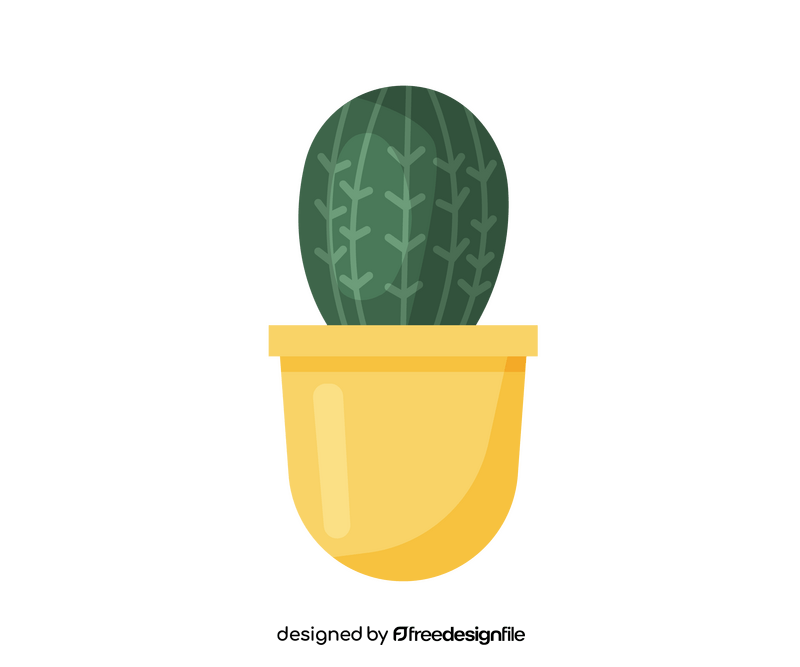Cactus in a pot clipart