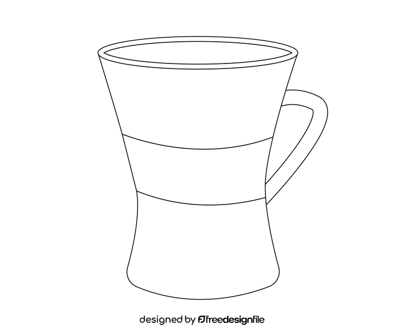 Free mug black and white clipart