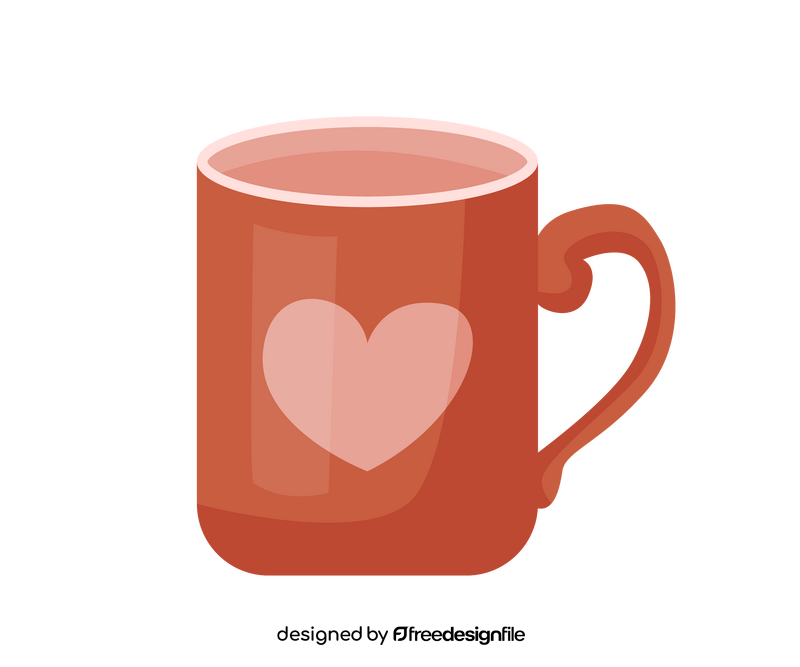 Valentine's Day mug with heart clipart