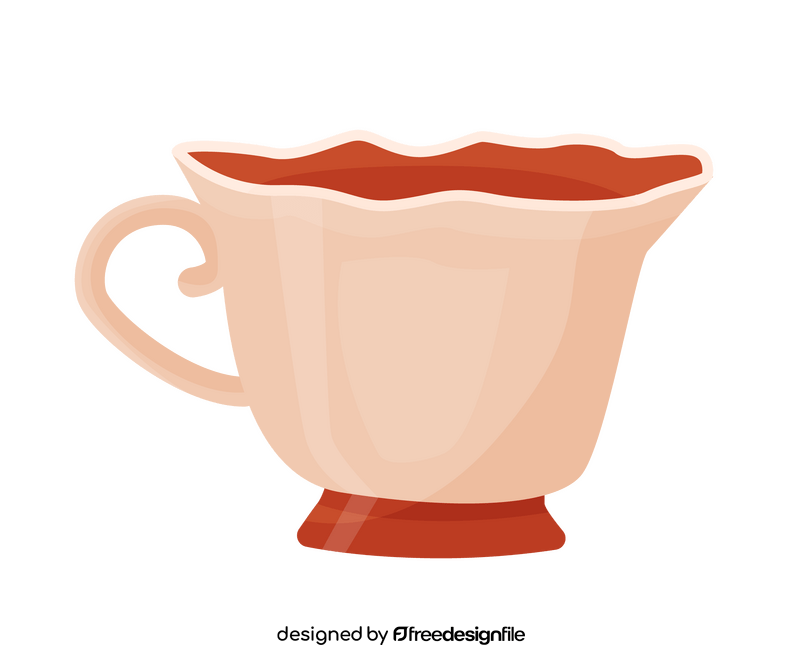 Vintage pink cup clipart