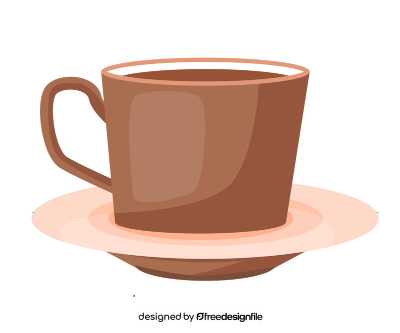 Free cup on plate clipart
