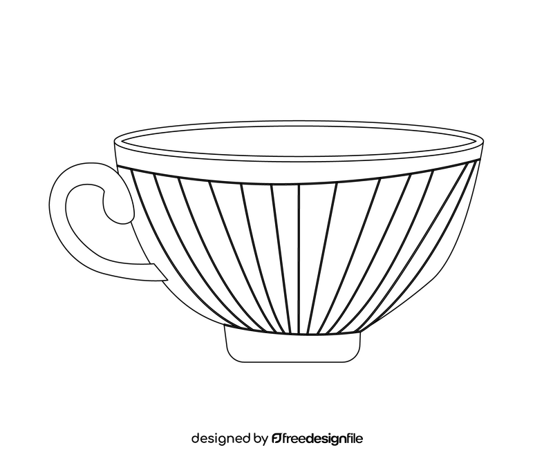 Cup illustration black and white clipart