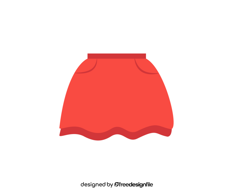 Red skirt drawing clipart