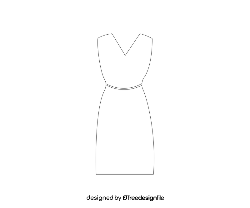 Dress free black and white clipart