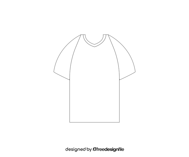 Purple T shirt black and white clipart