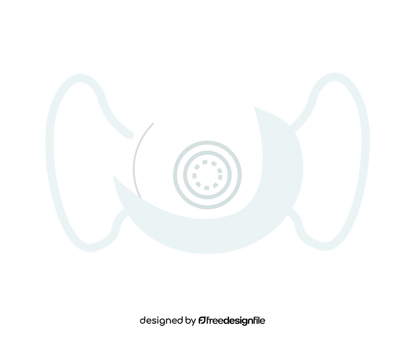 Medical mask with respirator clipart